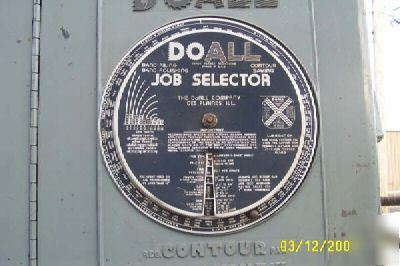 Doall v-16 bandsaw band saw cutting machine