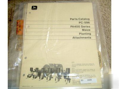 John deere PA400 series maize planting attach manual