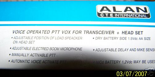 Vox unit and headset for icom IC2AT IC3AT IC4AT 