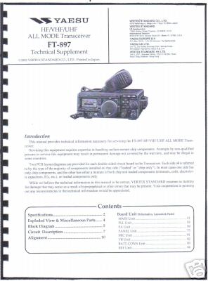 Yaesu ft-897 all mode tranceiver service manual