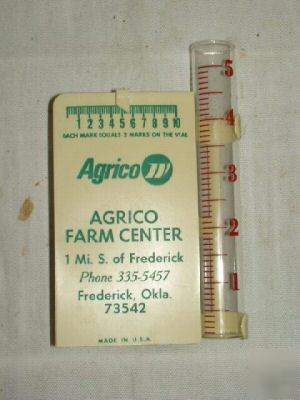Vintage agrico farm center rain meter equipment