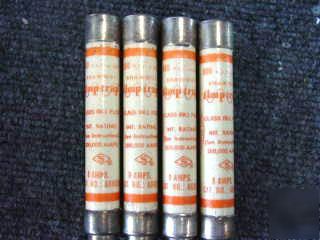 4 pc lot, shawmut, amp trap, class RK1, 8 amp fuse