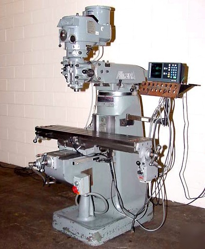 Alliant vertical mill w/acu-rite dro, servo power feed