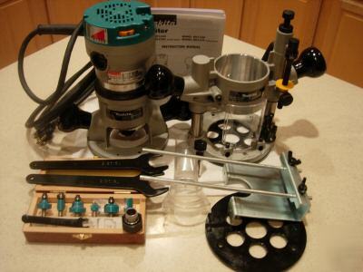 Makita 2-1/4 h.p. router kit RF1101KIT and bit set