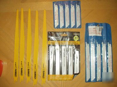 New 25 piece reciprocating saw blades dewalt craftsman