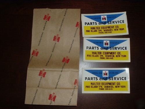 Original ih dealership decals 