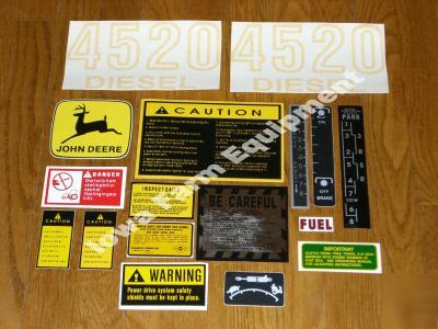 * john deere 4520 decals set gas& diesel synchro shift