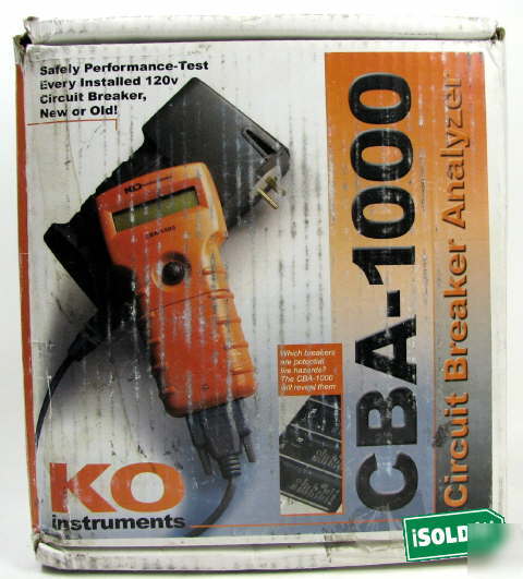 Ko cba 1000 circuit breaker analyzer w/ software