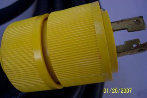 49' 10/4 so cord with L15-30AMP plug & connector 3PHNEW