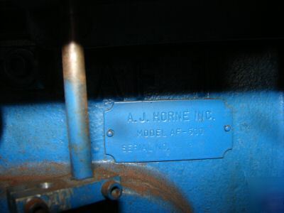 Aj horn inc. eyelet insertion punch press af-500