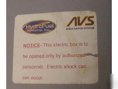 Aqua vapor system hydrofuel electrical box enclosures