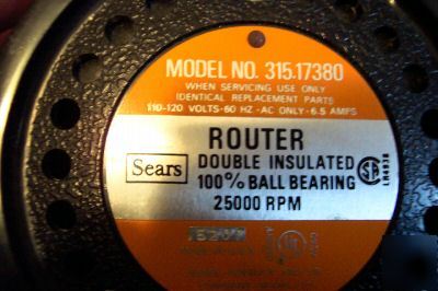 Craftsman commercial heavy duty 25K router 315.17380