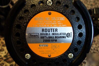 Craftsman commercial heavy duty 25K router 315.17380