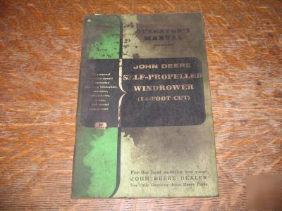 John deere power windrower operator's manual om-H25-356