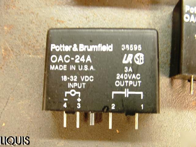 Lot of 10 potter & brumfield oac-24A relay 3A 240VAC