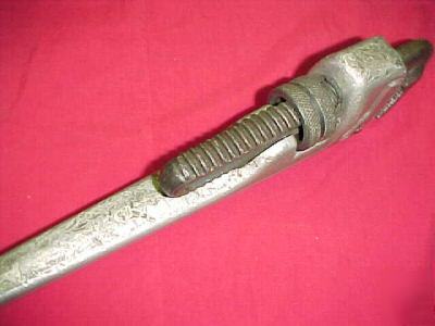 Ridgid 818 aluminum heavy duty pipe wrench nice 18â€