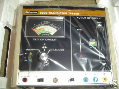  bk transistor tester dynascan pnp npn in out 520B 