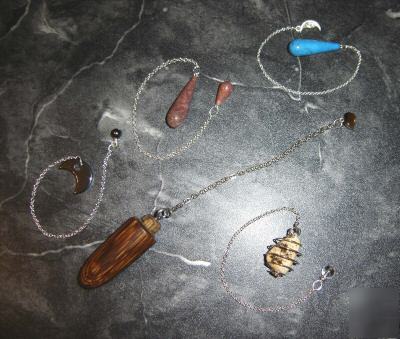 Assorted dowsing divining pendulum wholesale lot of 5 
