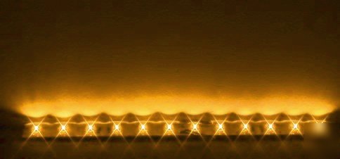 Auto/home 12 volt amber super flux led light strip kit 