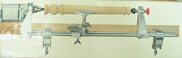 Bench wood turning lathe attachment