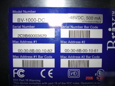 Brix networks 1000 verifier ( bv-1000-dc )