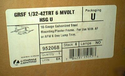 Lithonia grsf 42 trt 6 mvolt frame-in kit lot of 6 mib