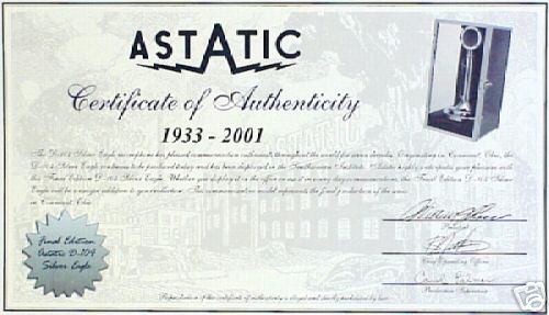  astatic final edition silver eagle mic - #21- &b 