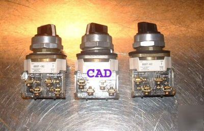 Allen bradley 800T-H2A selector switches qty=3 800T-H2