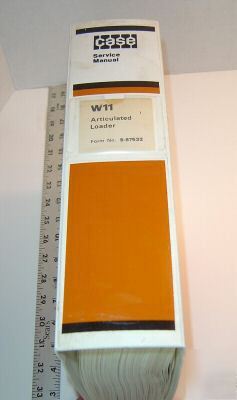 Case service manual - W11 articulated loader - 1979