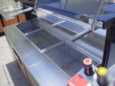 Duke double sided refrigerated salad bar condiment 