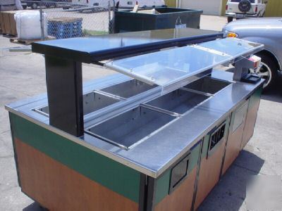 Duke double sided refrigerated salad bar condiment 