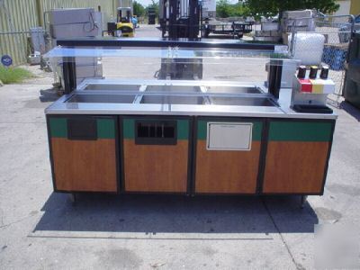 Duke double sided refrigerated salad bar condiment 
