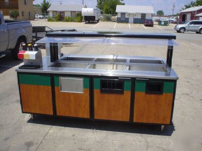 Duke double sided refrigerated salad bar condiment 