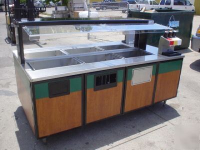 Duke double sided refrigerated salad bar condiment 