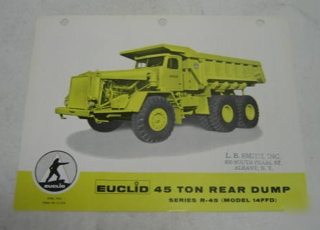 Euclid 1962 45-ton rear dump truck sales brochure