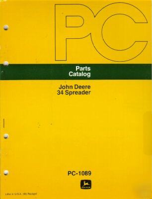 John deere 34 spreader parts catalog
