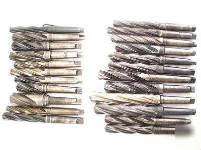 Lot of 23 taper shank core drills 4MT 1-3/32 to 2-3/16