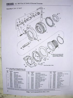 New ridgid 161 pipe threader die 4-6" ex cond $2900