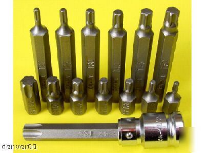 New torx / star bit set 15 piece 30-75MM tools bits