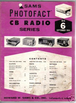 Sams photofact cb-6 sams cb radio series 