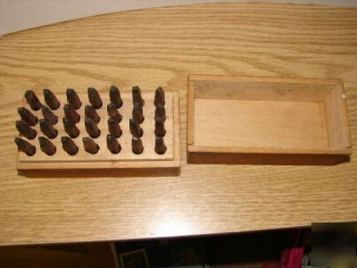 Set of metal letter punch 1/8