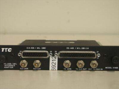 Ttc/acterna 41400 rs-449/mil interface adapter module,