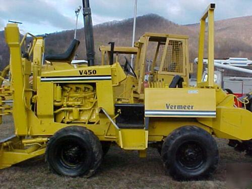 Vermeer v 450 trencher backhoe 6 way blade 