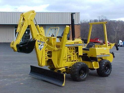 Vermeer v 450 trencher backhoe 6 way blade 