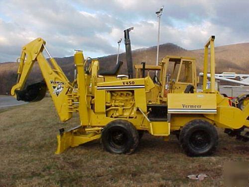 Vermeer v 450 trencher backhoe 6 way blade 