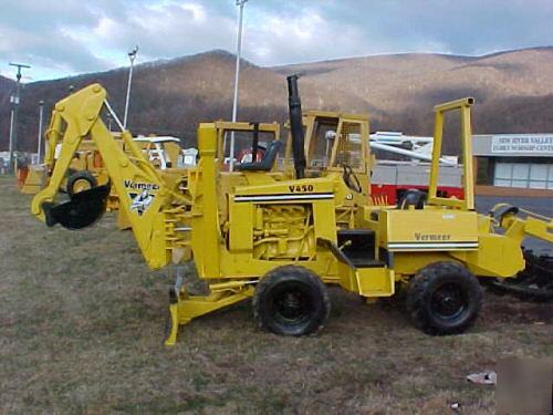 Vermeer v 450 trencher backhoe 6 way blade 