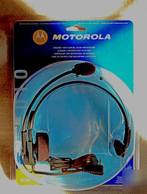 Motorola two way radio headset with swivel boom mike