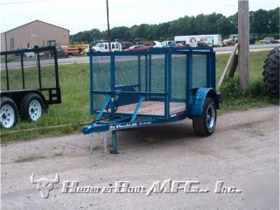 6' x 4' single axle utility w/3' mesh side & 3' drop do
