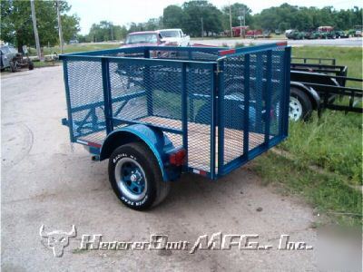 6' x 4' single axle utility w/3' mesh side & 3' drop do