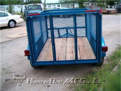 6' x 4' single axle utility w/3' mesh side & 3' drop do